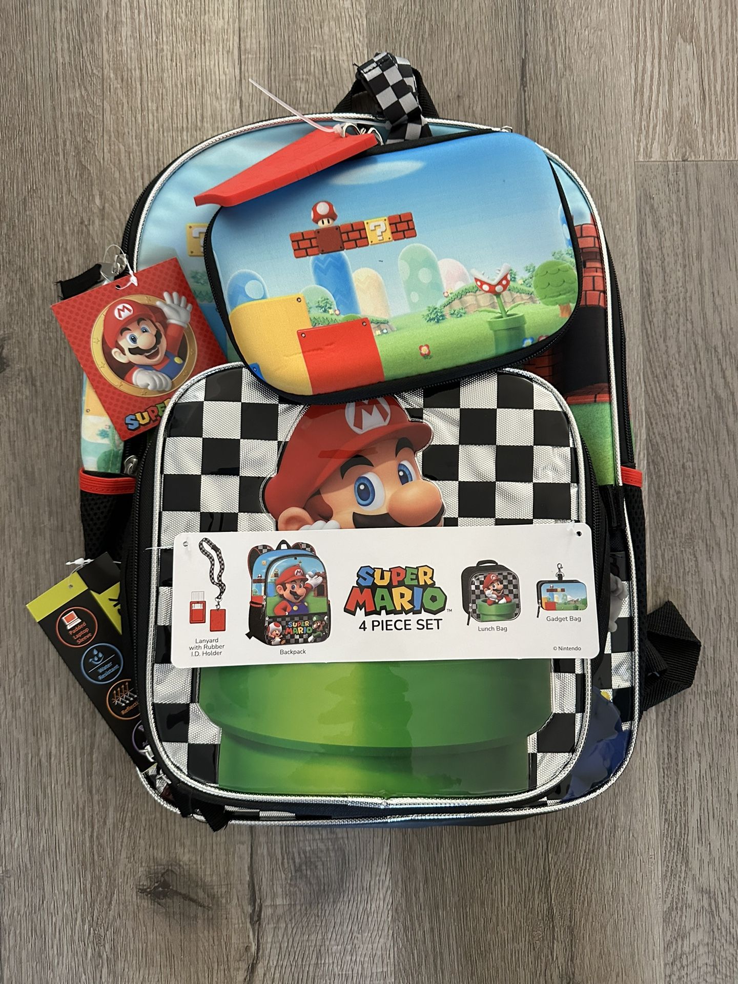 Nintendo Super Mario 4-Piece Backpack Set
