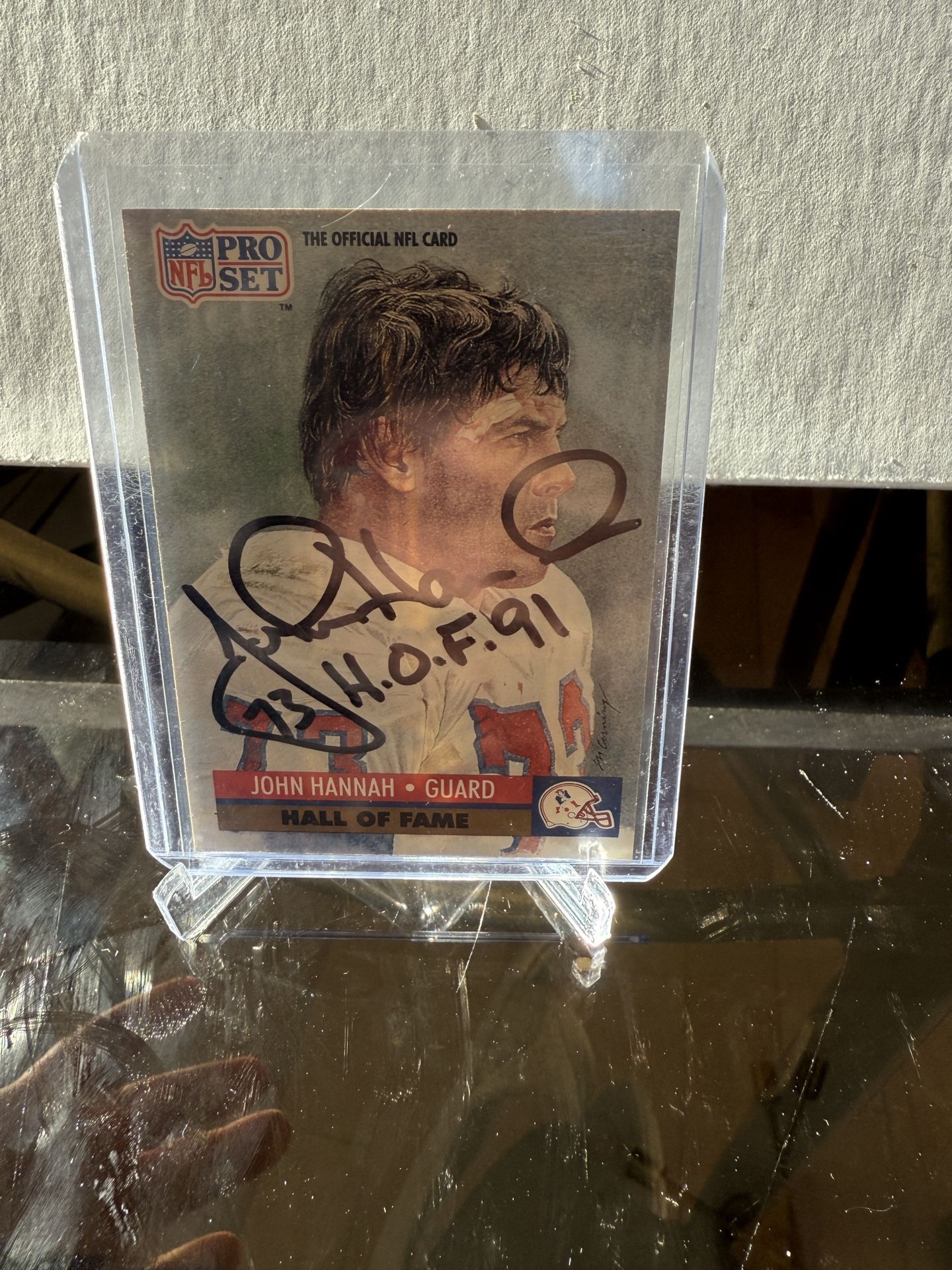 John Hannah on card auto Hall of Fame subscription