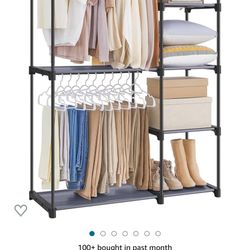 Grey Portable Closet