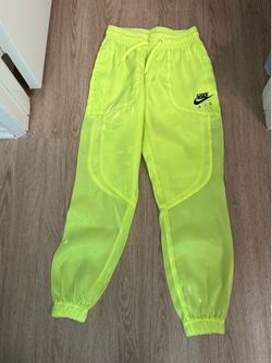 Brand New Nike Air Streetwear Neon Yellow See Through Joggers