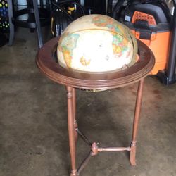 Vintage Table Globe Atlas Decent Condition 