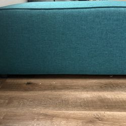 Teal ottoman
