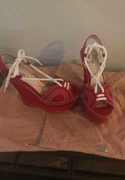 Miu Miu wedge shoes size 9