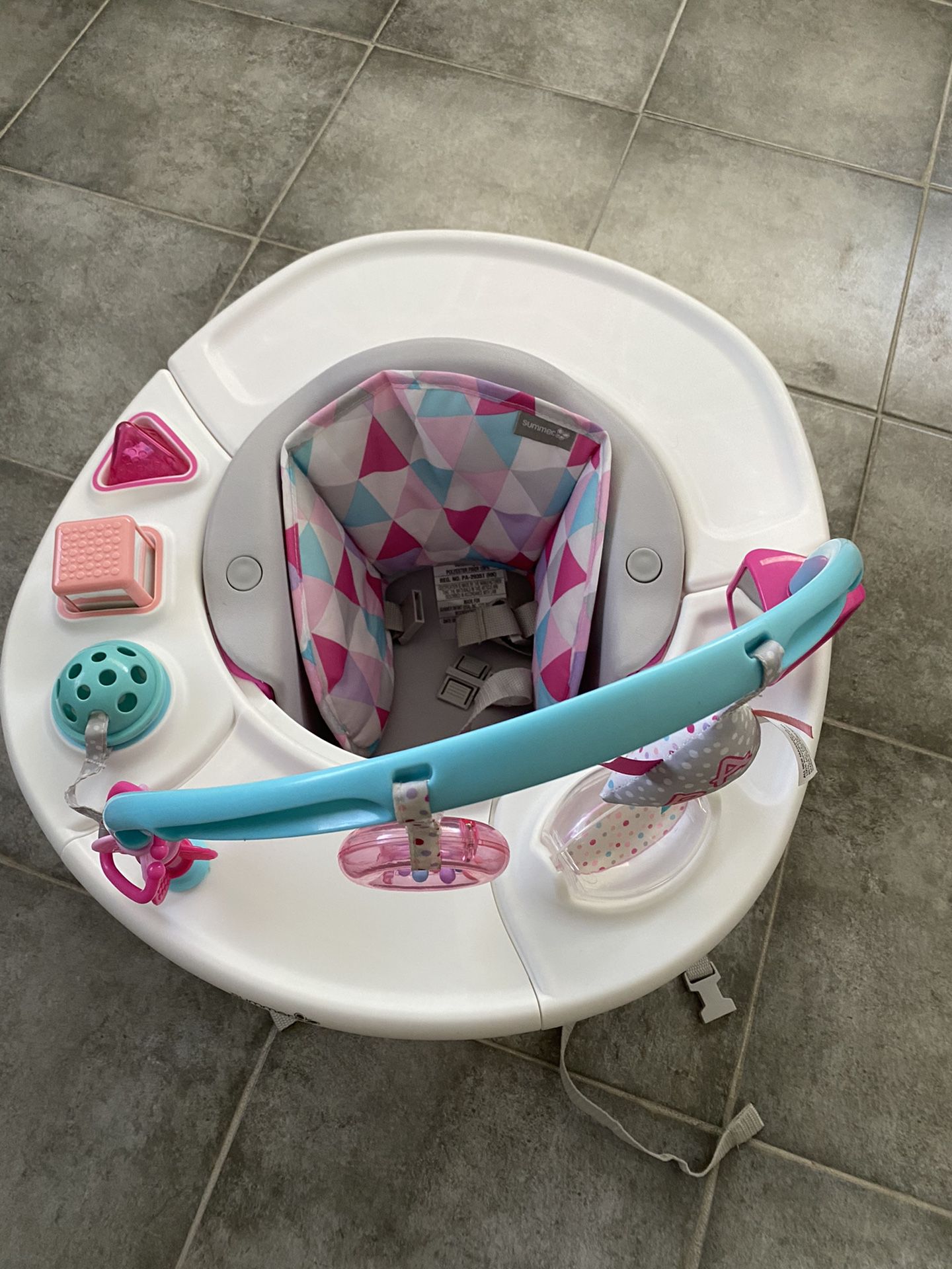 Summer Infant Deluxe 4-In-1 Baby Floor Booster SuperSeat Activity Chair, Pink