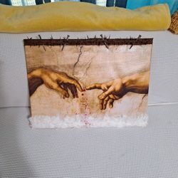 Canva 18x24"  The Hand Of God And Man. 