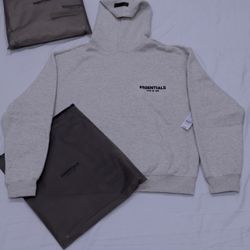 Essentials hoodie light oatmeal 