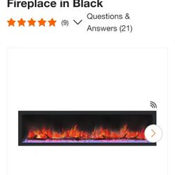 Beautiful 😍 Dynasty Cascade 74-inch Linear 1500 Watt Electric Heat & Realistic Fireplace LED flames colors (red, yellow, blue, )