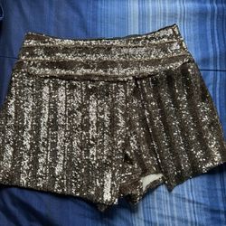 Golden Sequin Skort
