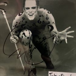 JIM CARREY ORIGINAL HAND SIGNED / AUTOGRAPHED 8x10 PHOTO w/COA THE RIDDLER