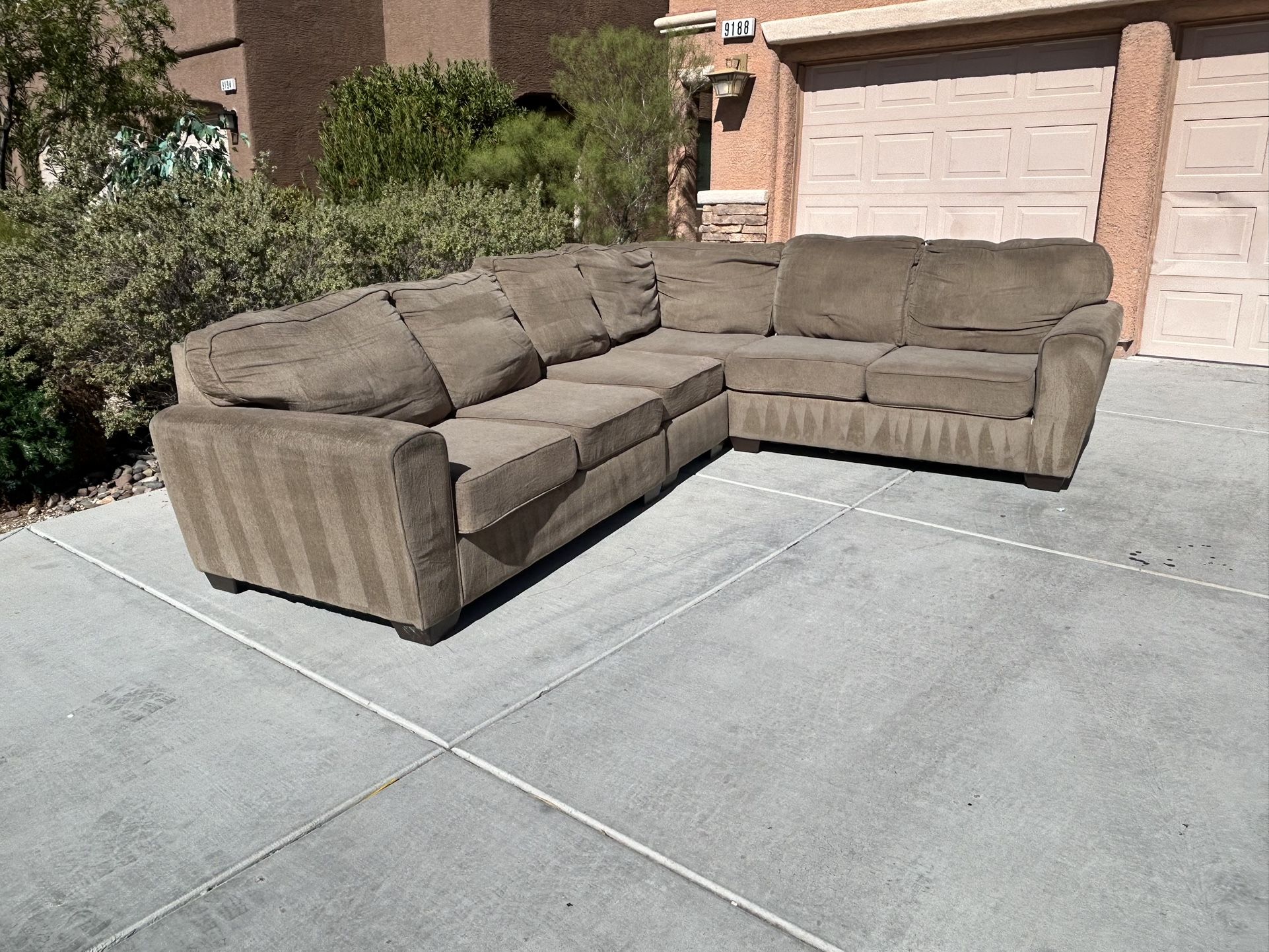 4-piece Light Brown Sectional