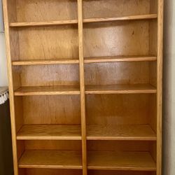 Large Solid Oak Bookshelves 48X72 