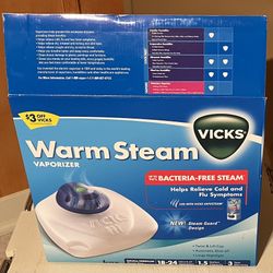 Vicks Warm Steam Vaporizer With Box And Instructions 