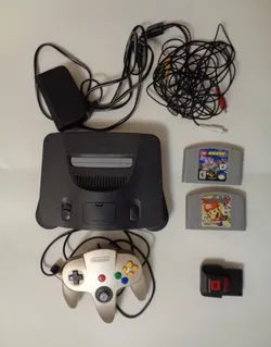 Nintendo 64 console and accessories
