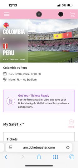 Two tickets to 🇨🇴 vs 🇵🇪