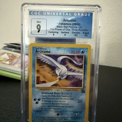 Pokemon 2000 Articuno Black Star Primo Error CGC 9