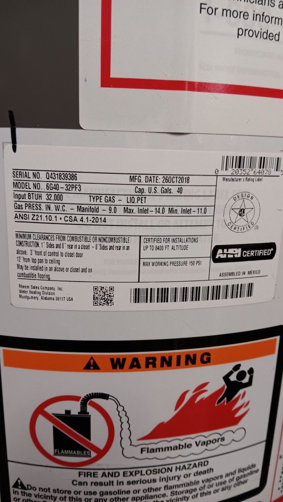 Gas Water Heater