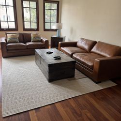 Mason leather Sofa And Loveseat