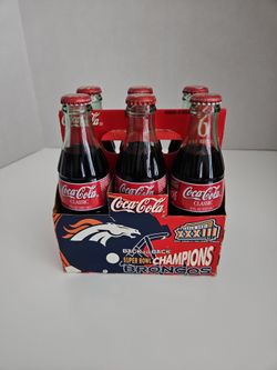 1999 Coca-Cola Denver Broncos  6-pack 8 Oz Bottles