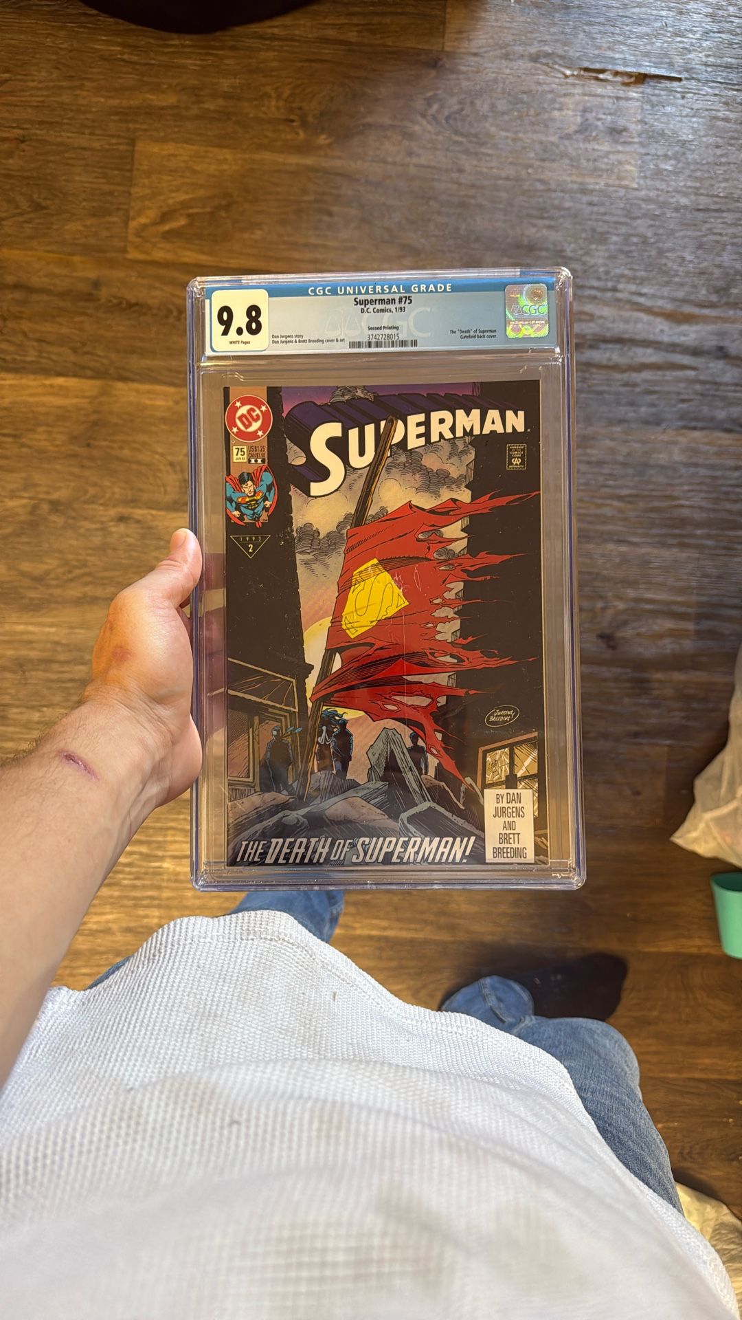 Comic Book Cgc 9.8 The Death Of Super-Man