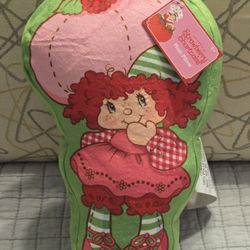 Strawberry Shortcake Raspberry Tart Figure Pillow Soft Cushy Vibrant Colors 7.5"