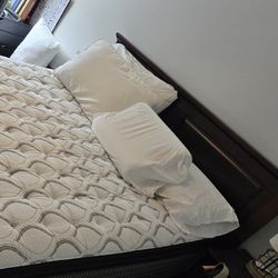 Queen Mattress, Box Spring and Bed Frame 