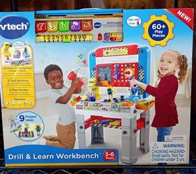 VTech Drill & Learn Workbench with Accessories, Baby and Toddler Toys