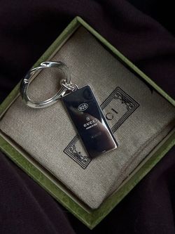 Gucci Trademark Sterling Silver Keyring