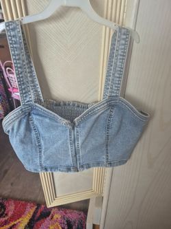 Denim  crop top L