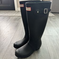 Hunter Black Tall Boots