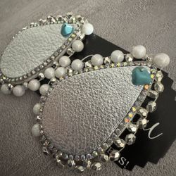 Handmade Beaded on Leather Front
