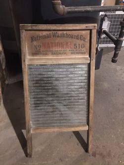 Antique National Washboard glass