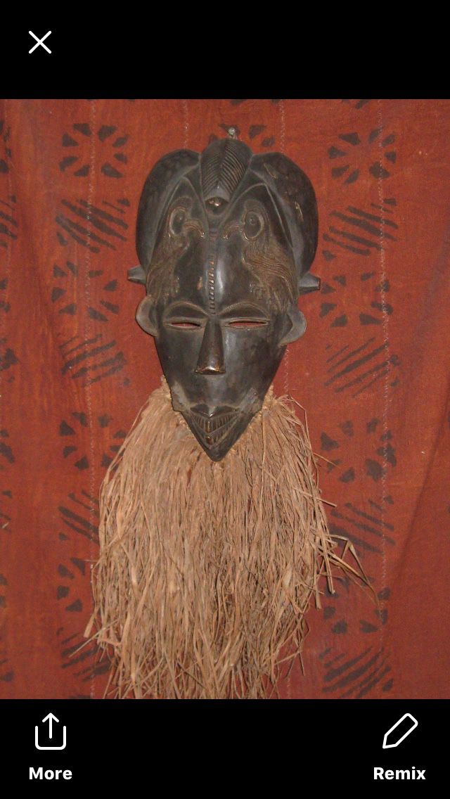 Authentic Hand carved African mask
