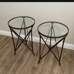 ANTIQUE FOOTED TABLES