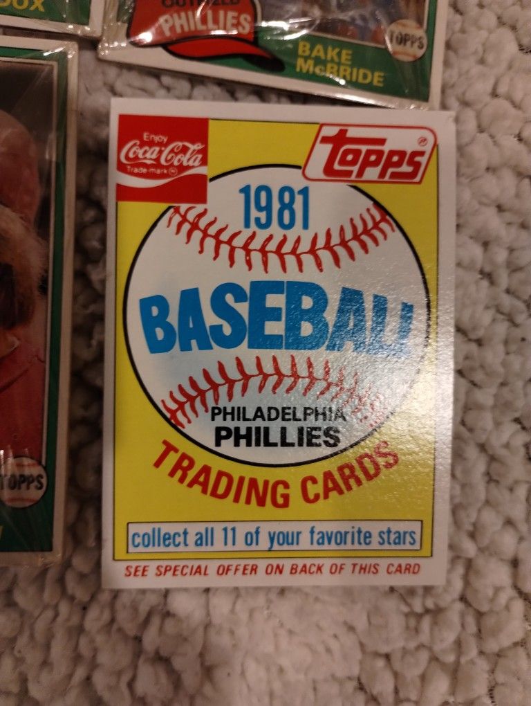 Philadelphia Phillies / Coca Cola / Topps 1981 Trading Cards