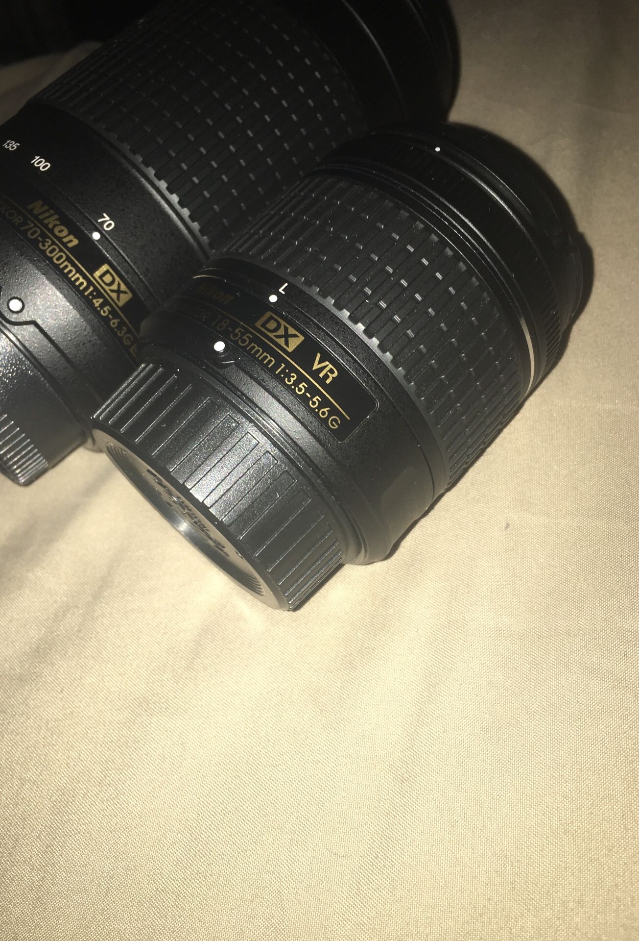 Nikon AF-P lenses 18-55mm VR & 70-300mm nikkor lens set