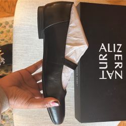 Black Leather Mary Janes