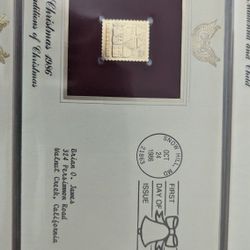 22 Carat Gold Cover Stamps From 1986
