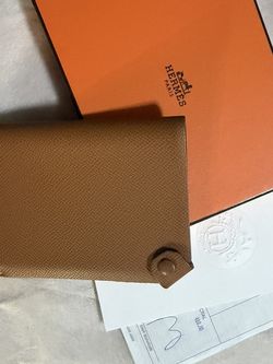 Hermes Passport Holder Brown