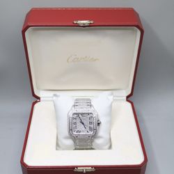 Cartier Santos Large 4072 Diamond Men's Watch - Secondhand