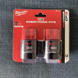 MILWAUKEE 48-11-2411 M12 REDLITHIUM COMPACT 2-PACK BATTERY  DRILL 