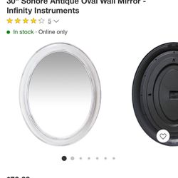 30" Sonore Antique Oval Wall Mirror - Infinity Instruments
