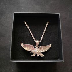 Silver Eagle Pendant & Chain
