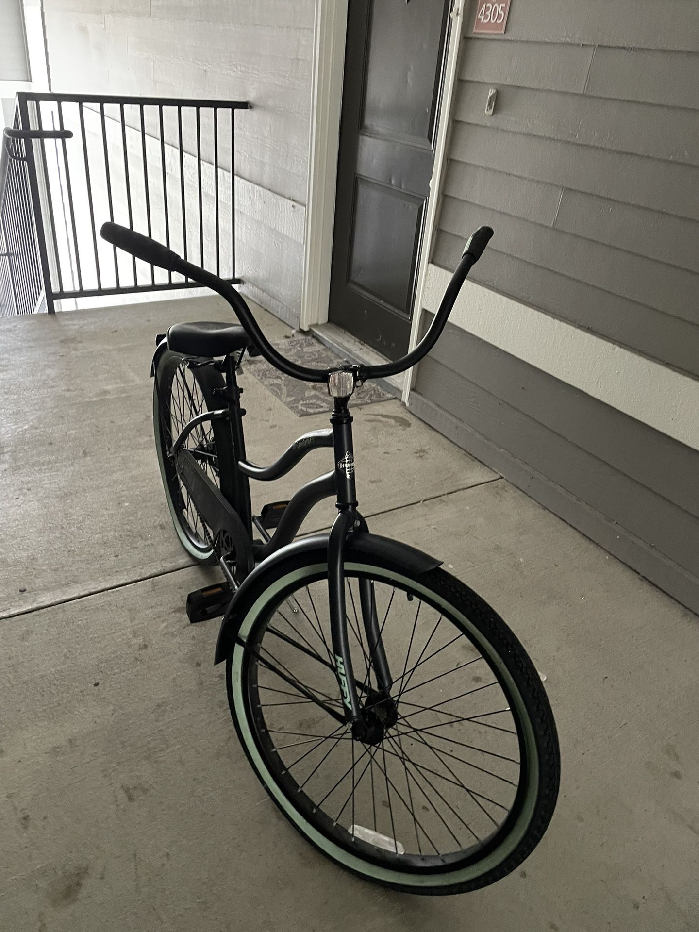 Black/ Light Green Cruiser Bicycle