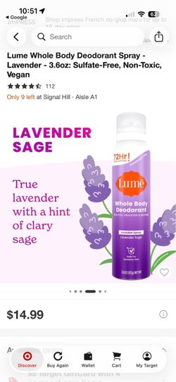 Lume whole body Deoderant