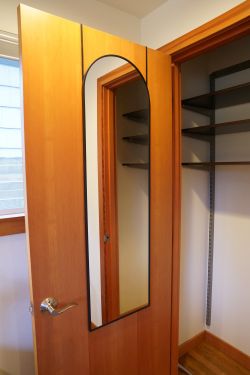 Over the door mirror with black frame