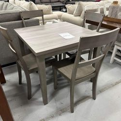 Square dining kitchen table set with 4 chairs ~ 90 day zero interest 