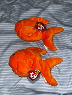 2x Beanie Babies Goldie Fish