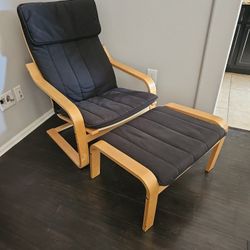 Ikea Poang Arm Chair And Ottoman 