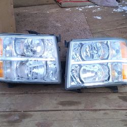 Head Lights Cover And LED high Low Lights 