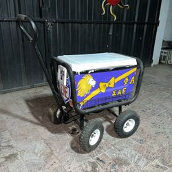 Camping Cooler Cart Style w/ Air Type Tires